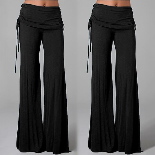 pantaloni da yoga a gamba larga da donna pantaloni a vita alta pantaloni da ballo a vita alta asciugatura rapida viola bianco nero yoga pilates danza sport abbigliamento sportivo microelastico