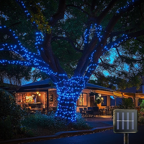 Wasserdichte Solar LED Lichterkette Außen Feenlichter 5M-20 bis 22M-200 LEDs für Garten Hochzeit Party Feiertagsdekoration Image