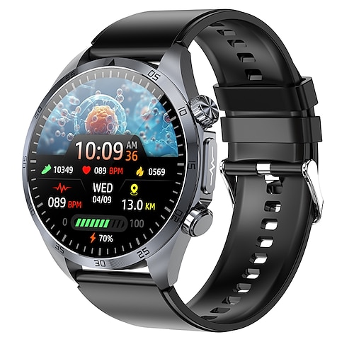 iMosi TK29 Smartwatch 1.43 Zoll Smartwatch Fitnessuhr Bluetooth EKG PPG Temperaturüberwachung Schrittzähler Kompatibel mit Android iOS Damen Herren Mediensteuerung Nachrichterinnerung Kamera Image