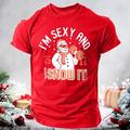 natale uomo divertente natale grafica t-shirt pupazzo di neve lettera stampata nero rosso blu scuro t-shirt grafica 100% cotone sport classico manica corta comoda t-shirt estate primavera moda