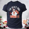 natale uomo divertente natale grafica t-shirt pupazzo di neve lettera stampata nero rosso blu scuro t-shirt grafica 100% cotone sport classico manica corta comoda t-shirt estate primavera moda