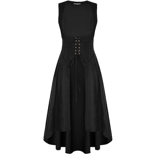 Mittelalterlich Renaissance Cocktailkleid Cosplay Kostüm Abschlussballkleider Wikinger Outlander Kostüm Damen Keltisch Seeräuber Fantasie Maskerade LARP Renaissance-Messe Festival Erwachsene Kleid Image