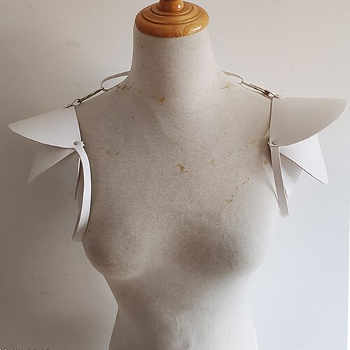 Retro Vintage Mittelalterlich Renaissance Rüstung Schulterpanzer Krieger Ritter Wikinger Elfen Schildmaid Kostüm Damen Vikinger Party LARP Renaissance-Messe Erwachsene Image