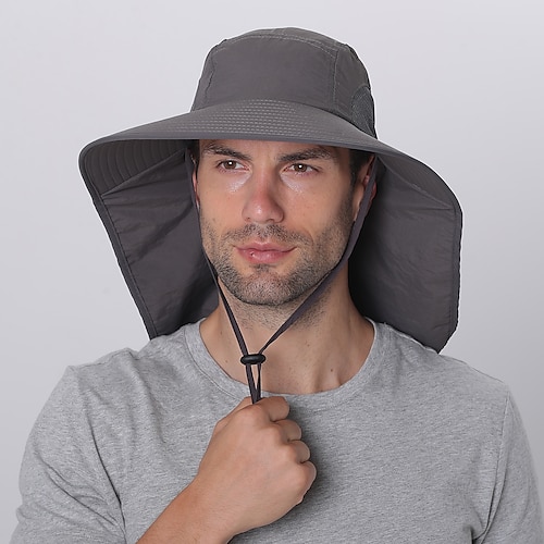 Sonnenhut Wanderhut Boonie-Hut Hut Tragbar Schnelltrocknend UV-beständig Sommer Breite Krempe Herren Damen Angeln Aktivität Image