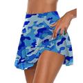 Per donna Gonne da tennis Gonne da golf Shorts da yoga Protezione Solare Vita Alta Yoga Fitness Gonna-pantaloncini Pantaloni Mimetico Rosa Rosso Blu Spandex Estate Gli sport Abbigliamento sportivo