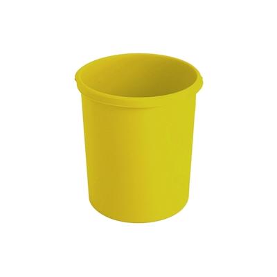 PROREGAL SparSet 4x Klassischer runder Papierkorb aus Kunststoff | 30 Liter | HxØ 41x37,5cm | Gelb Image