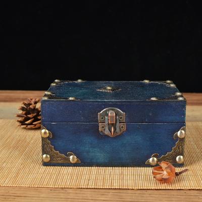 TEMU 1pc Vintage Wooden , Storage Box, Decorative Retro Style Luggage, For Jewelry Keepsake, Home Decor, New Year Gift, Gift For Men, Gift For Women Wood, Made Jewelry Pearl Storage Box Trinket