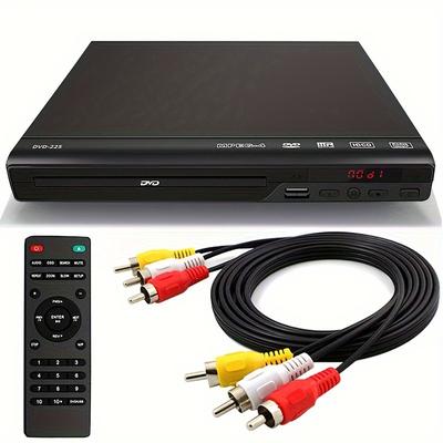 TEMU 2024 Dvd Player All Region Free Dvd Cd Disc Player Av Usb Remote Control