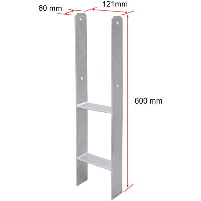 SWANEW 121MM 4 Stück Pfostenträger Pfosten H-anker Feuerverzinkt Langlebig Vierkantholzpfosten für Image