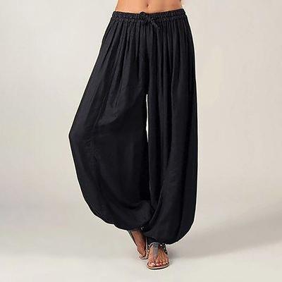 Women's Yoga Pants Drawstring Harem Baggy Zumba Belly Dance Yoga Bloomers Bottoms Black White Red Fall Winter Sports Activewear Loose Fit