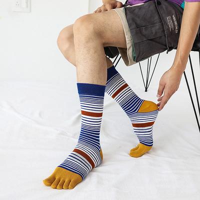 mens toe socks 3 pairs cotton athletic running five finger crew socks