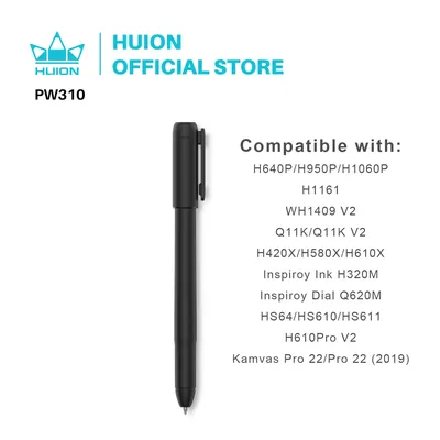 HUION Scribo PW310 Digital Neutral Battery-free Pen 8192 Levels for HS611/HS64/HS610/Q620M/H610PRO