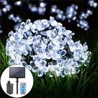 guirlandes de fleurs décorations de noël d'extérieur solaires et plug-in 10m à 50m guirlandes lumineuses à double usage extérieur étanche fleurs de cerisier guirlandes lumineuses fleurs guirlandes
