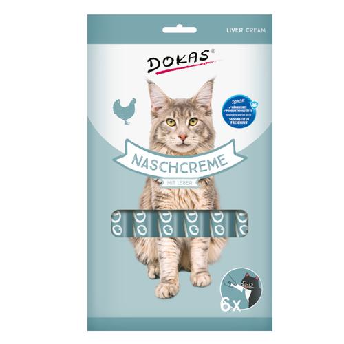 Sparpaket: 8x90g Dokas Nasch-Creme mit Leber Katzensnacks