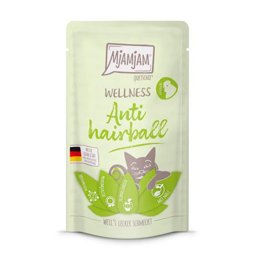 12x 125g MjAMjAM Wellness Anti Hairball - Huhn Katzenfutter nass