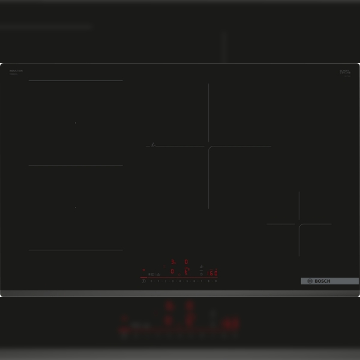 Bosch FullHouse Serie 6 PVS83KHC1E Induktionskochfeld, 80 cm, Schwarz, Rahmenlos aufliegend Image