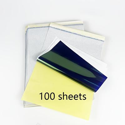 TEMU 100pcs Tattoo Transfer Paper, Tattoo Stencil Transfer Paper For Tattooing, Thermal Stencil Carbon Copier Paper Compatible With Tattoo Supply Image