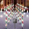 5 pièces/ensemble canne solaire lumière extérieure étanche bonbons sol lumière jardin paysage décoration de noël pelouse lumière colorée lumière