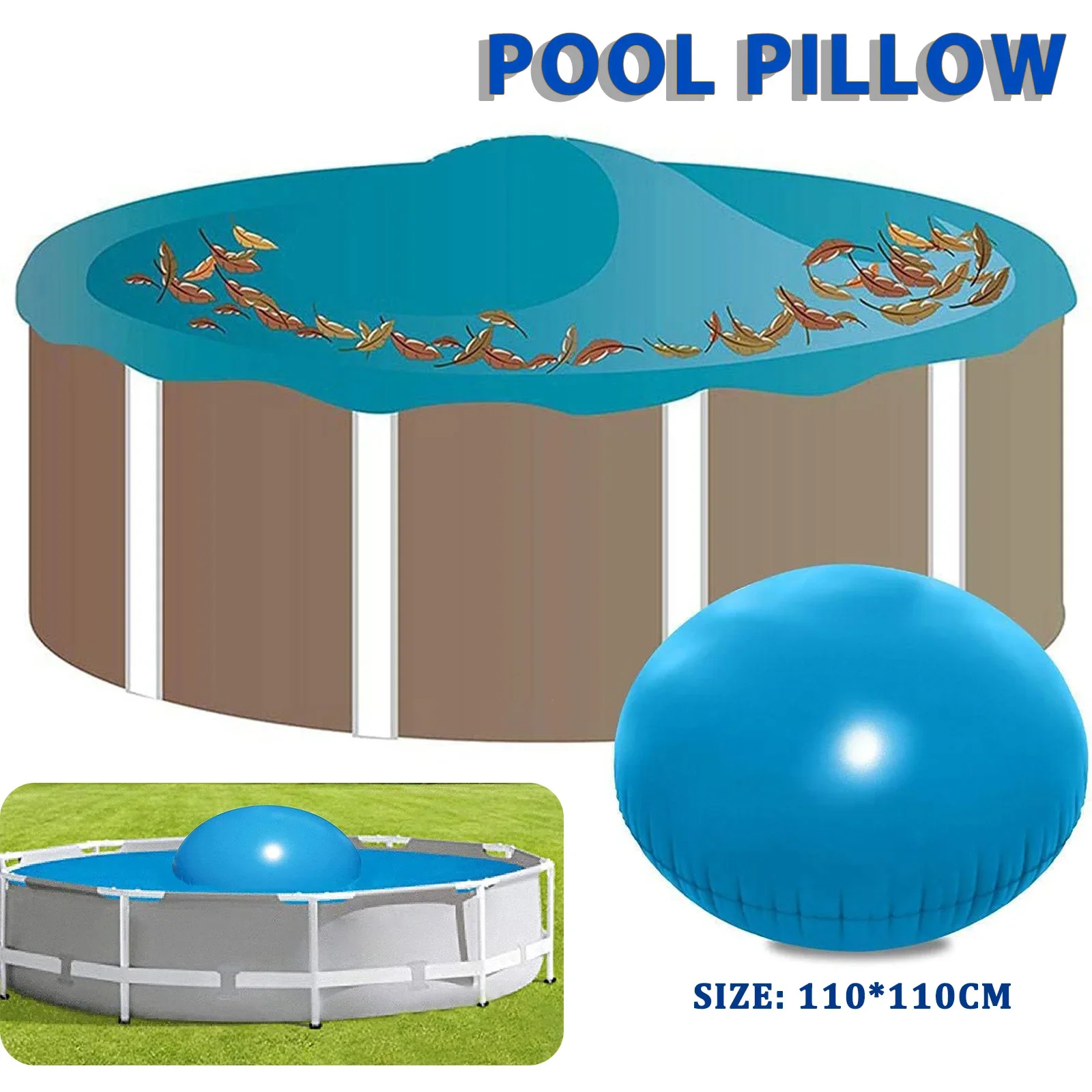 Oreiller de piscine à air durable Couverture de piscine en PVC Oreiller d'air Durable Couverture de piscine d'hivernage Oreiller résistant au froid pour piscines hors sol