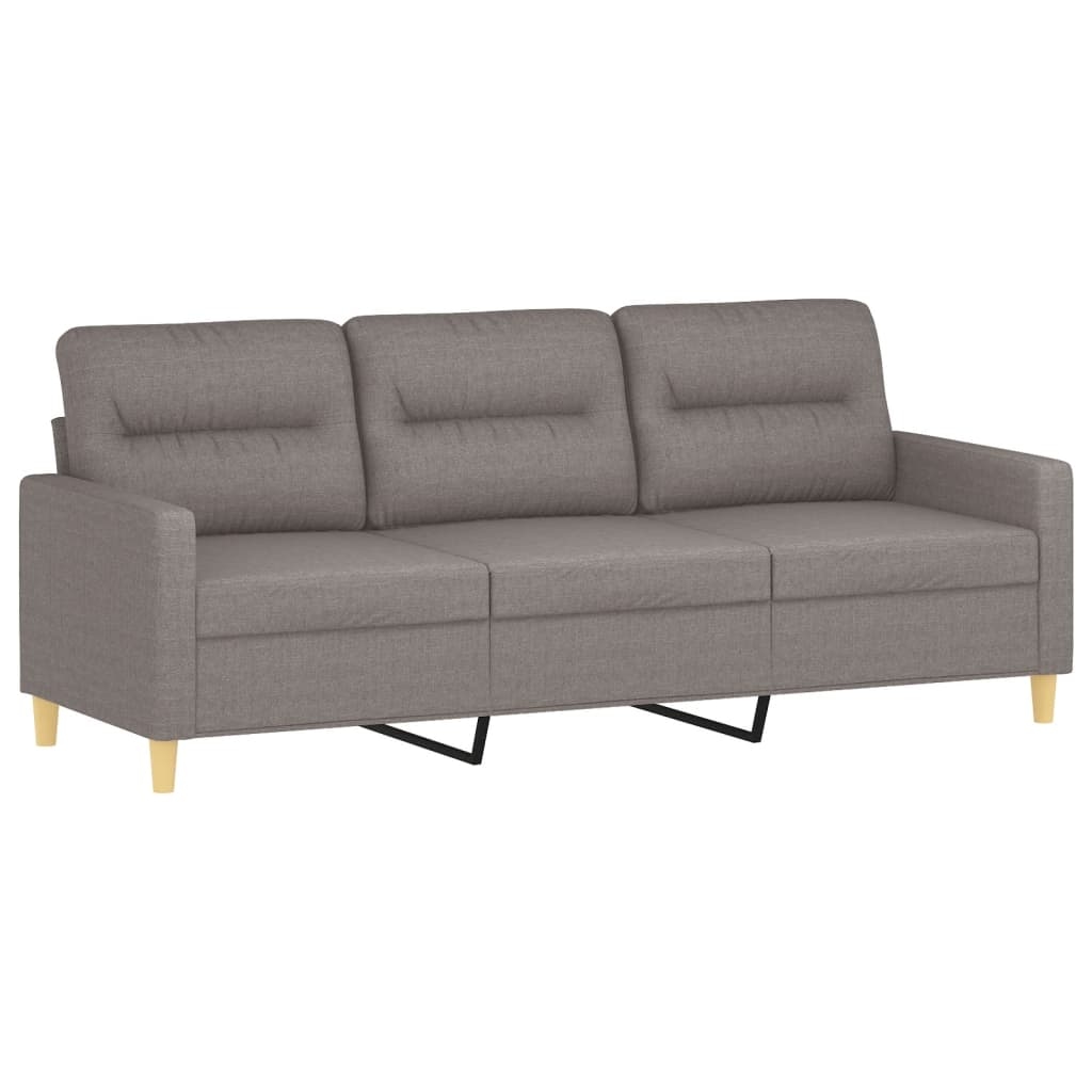 vidaXL 3-Sitzer-Sofa Taupe 180 cm Stoff Image