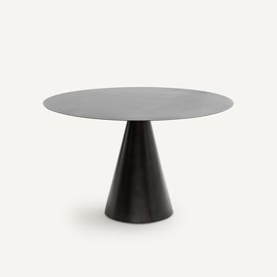 Mayra 120cm Diameter Aged-Effect Metal Table