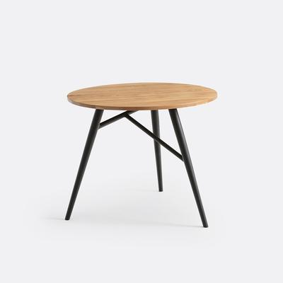 Cruseo Round Oak Dining Table (Seats 3)