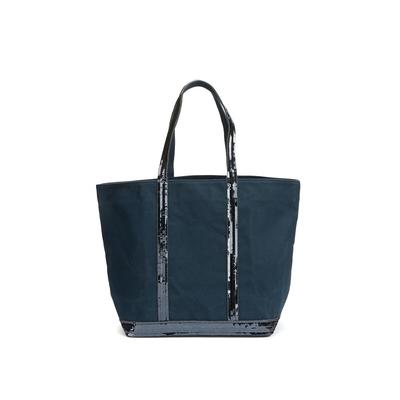 Cotton Large Tote Bag with Sequin Trim