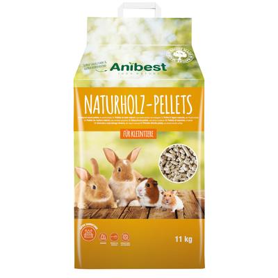 2x20 Litres 22kg Natural Wood Pellets Anibest Small Pet Litter