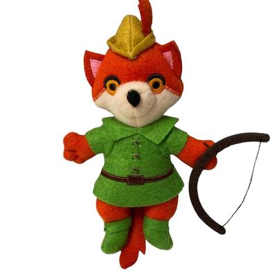 Disney Holiday | Disney Robinhood Storybook Plush Ornament Holiday Christmas Collectible Fox | Color: Green/Red | Size: Os