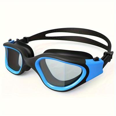 TEMU Adult Swimming Goggles, Pc Material, Anti-fog Uv Protection, Comfort-fit Swim Glasses For Men And Women, Applicable Age Group 14+ - Adjustable Waterproof