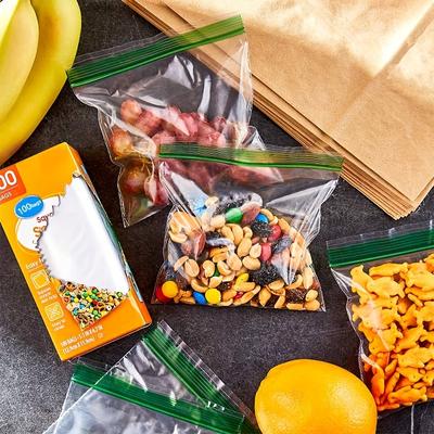 TEMU Pieces Fresh Sealed Zipper Square Snack Bags, Pieces, Large Capacity More , Used For Snack Sealing, Fruit , Storage, , Moisture-proof, Portable, Zipper Easy To Reach