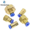 Raccord de tuyau d'air 10mm 12mm 8mm 6mm, Tube de tuyau 1/8 "3/8" 1/2 "BSP 1/4 ", connecteur pneumatique en laiton à filetage femelle, raccord à Joint rapide