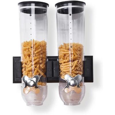 Müslispender, Wandmontage Cerealienspender Doppelt Trockene Lebensmittel Spender Küchenspender für Image