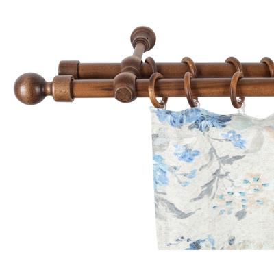 Gardinenstange SN DECO GROUP "Giro" Gr. 4, braun (walnussfarben), L:180cm, Holz, Gardinenstangen Image
