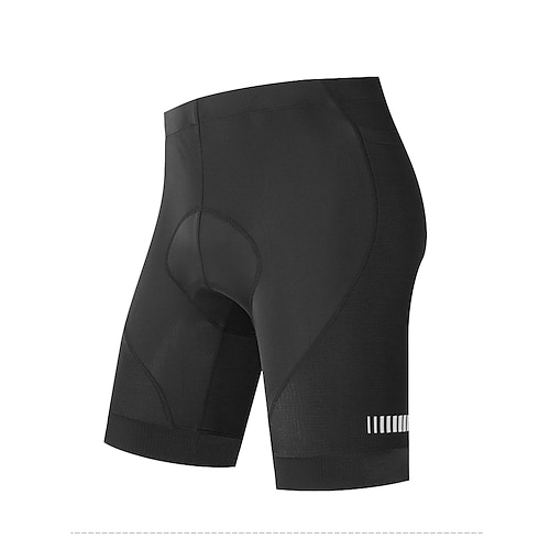 Herren Fahrradhose Fahrradhose Fahhrad Gepolsterte Shorts / Chamois Rennpassform Sport Schnelltrocknend Feuchtigkeitsdurchlässigkeit Atmungsaktiv Schwarz Bekleidung Fahrradbekleidung