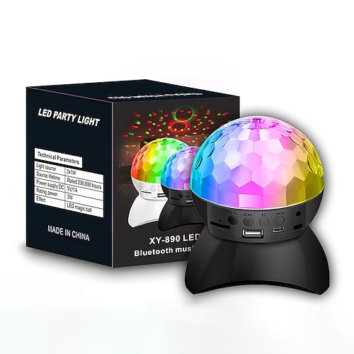 LED-Projektorlicht, bunte magische Kugellampe, Atmosphärenlampe, Bluetooth-Sound-Balllampe, singende Blitzlampe, Zimmeratmosphärenlampe Image
