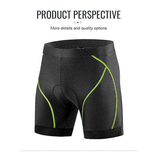 Herren Fahrradhose Fahrradhose Gepolsterte Fahrradhose Fahhrad Shorts Unterteile Rennpassform Sport Schnelltrocknend Atmungsaktiv Schwarz Schwarz Rrot Bekleidung Fahrradbekleidung