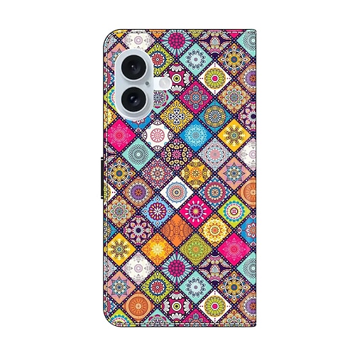 Handy Hülle Handyhüllen Für iPhone 16 15 14 Pro Max Plus 13 12 11 Pro Max Mini Rückseite Mit Ständer Stoßfest Retro PU-Leder Image