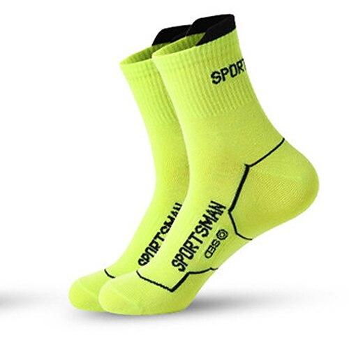 Herren Socken Fahrradsocken Sportsocken Campen und Wandern Übung im Freien Radsport / Fahhrad Fahhrad / Radsport warm halten Atmungsaktiv Antirutsch 1 Paar Winter Buchstabe Nummer Baumwolle Schwarz