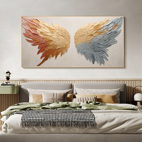 Manuell Handgemacht Hang-Ölgemälde Handgemalte Horizontales Panorama Abstrakt Stillleben Modern Realismus Ohne Innenrahmen (ohne Rahmen) Image