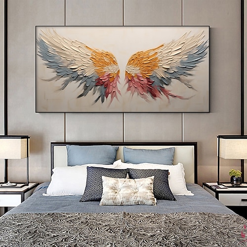 Manuell Handgemacht Hang-Ölgemälde Handgemalte Horizontales Panorama Abstrakt Stillleben Modern Realismus Ohne Innenrahmen (ohne Rahmen) Image