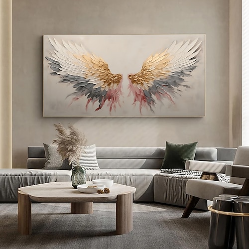 Manuell Handgemacht Hang-Ölgemälde Handgemalte Horizontales Panorama Abstrakt Stillleben Modern Realismus Ohne Innenrahmen (ohne Rahmen) Image