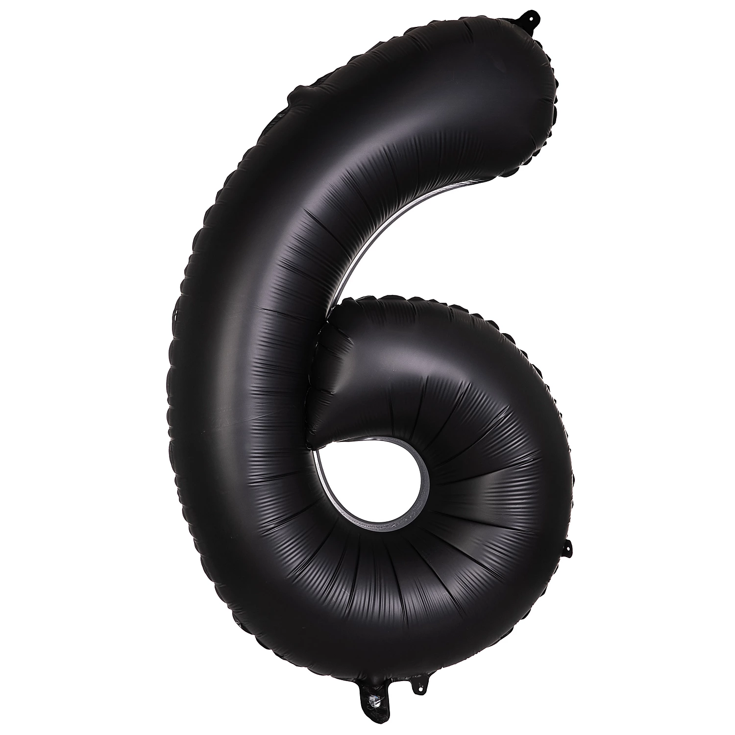 Ballon hélium chiffre ""6"", noir, 86 cm