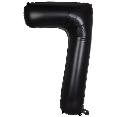 Ballon hélium chiffre ""7"", noir, 86 cm