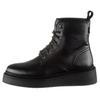 Schnürboots LEVI'S "HARLOW", Damen, Gr. 37, schwarz, Lederimitat, modisch, Schuhe, Plateauabsatz, Schnürstiefelette, Boots mit Anziehlasche