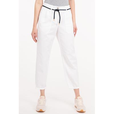 Stoffhose RECOVER PANTS "Belina", Damen, Gr. 50, Normalgrößen, weiß, 57% Lyocell;40% Baumwolle;3% Elasthan, unifarben, relaxed fit 7/8-Länge, Hosen, aus einem elastischen Lyocell-Baumwollgemisch Image
