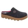 Pantoffel ROHDE "FOGGIA", Damen, Gr. 41, grau (dunkelgrau, meliert), Filz, klassisch, Schuhe, Hausschuh, Schlappen, Clog, Homeslipper mit Profilsohle