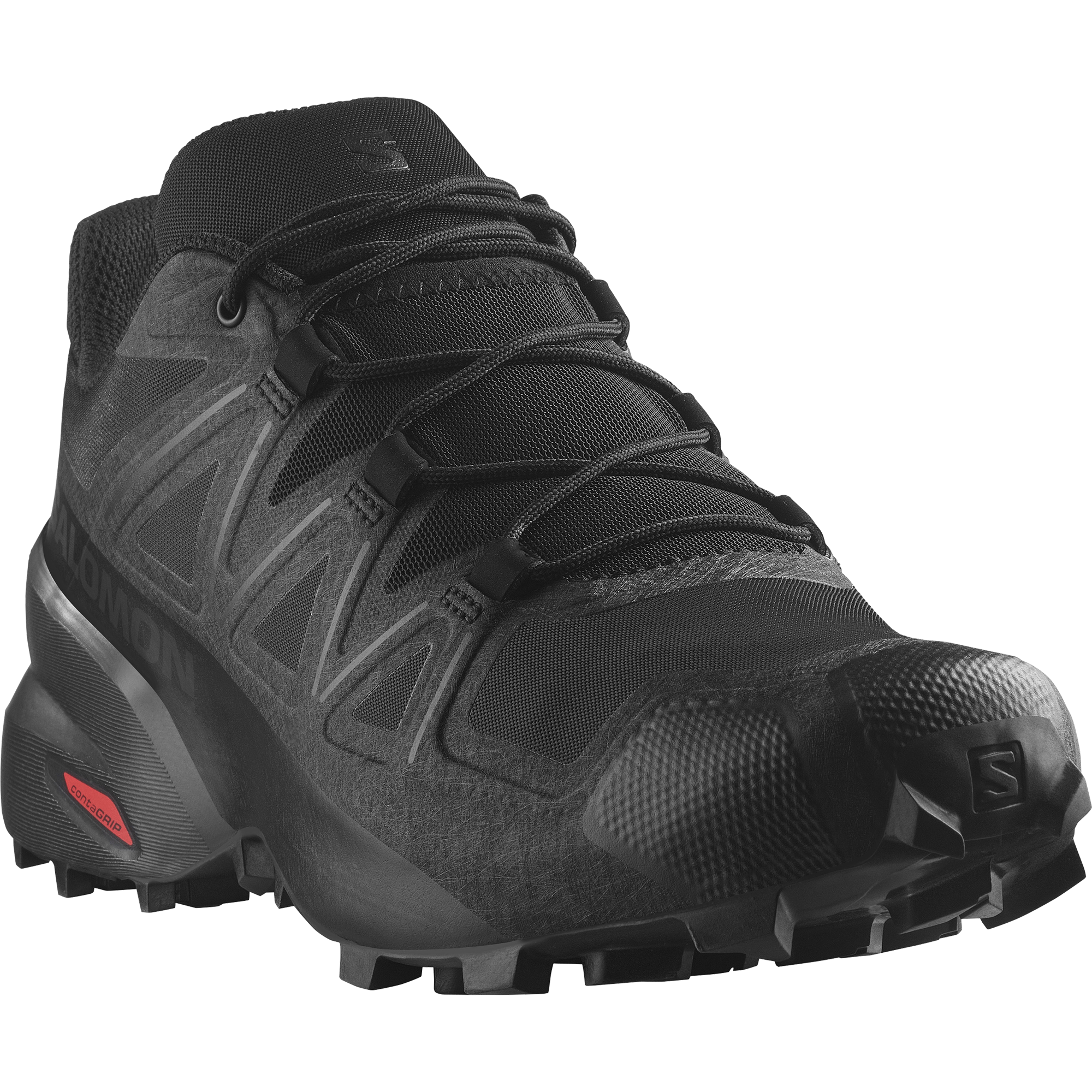 Sneaker SALOMON "CROSS EVR", Herren, Gr. 48, schwarz (schwarz, phantom, schwarz), Synthetik, Textil, Schuhe Sneaker, angelehnt an das Design des Speedcross