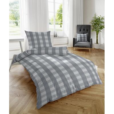Bettwäsche PRIMERA "Feinbiber-Bettwäsche", grau, B/L: 135cm x 200cm, Feinbiber, B/L: 80cm x 80cm, Feinbiber, Obermaterial: 100% Baumwolle, Bettwäsche, samtweich und natürlich aus reiner Baumwolle Image