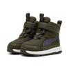 Winterboots PUMA "EVOLVE BOOT PURETEX AC+INF", Damen, Gr. 23, grün (schwarz olive, galactic gray, puma weiß), Textil, unifarben, sportlich, Schuhe, Snowboots, Winterstiefel, Winterschuhe, für Kinder, wasserdicht